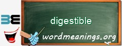 WordMeaning blackboard for digestible